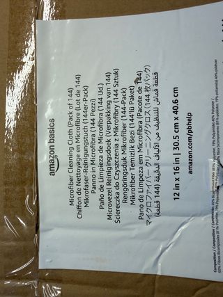Trapos de microfibra Amazon Basics (144 uds)