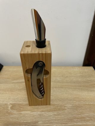 Set vino bambù e metallo