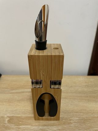 Set vino bambù e metallo