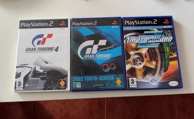 Carcasas vacías PS2 Gran Turismo y Need for Speed