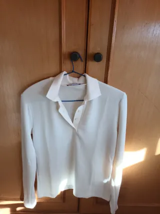 Jersey Polo Blanco Roto Talla M