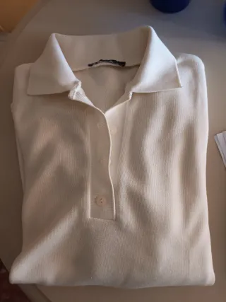 Jersey Polo Blanco Roto Talla M