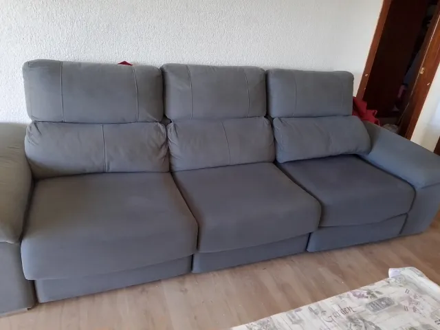 Sofá XXL gris tela