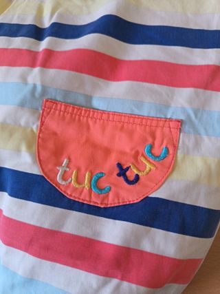 Saco de cochecito Tuc Tuc azul y rayas