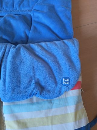 Saco de cochecito Tuc Tuc azul y rayas