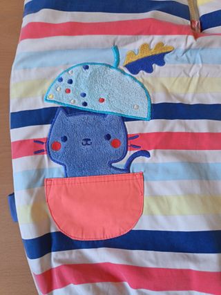 Saco de cochecito Tuc Tuc azul y rayas