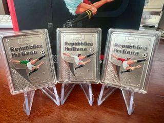 Trittico Panini Calciatori Argento 5€ 2022