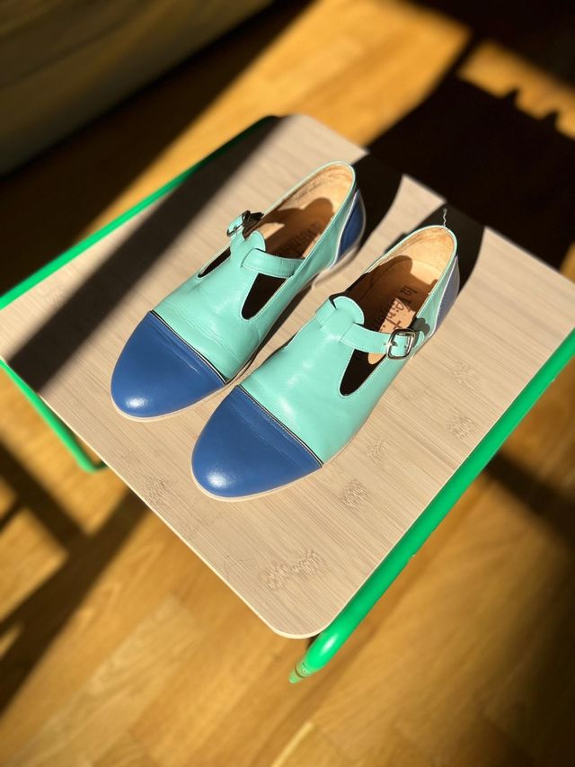 Zapatos La Veintinueve Azul y Verde