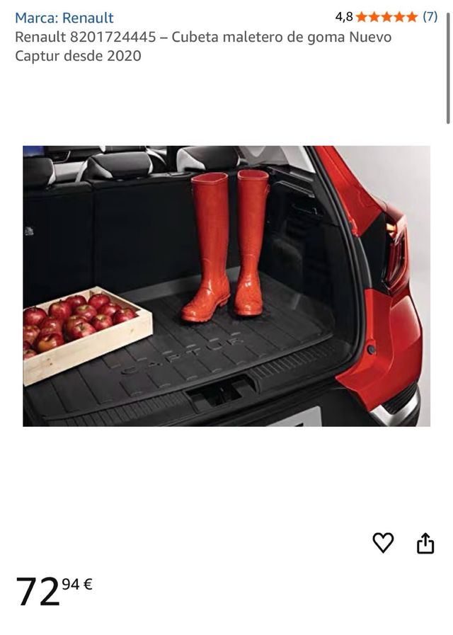 Cubre maletero Renault Captur Original