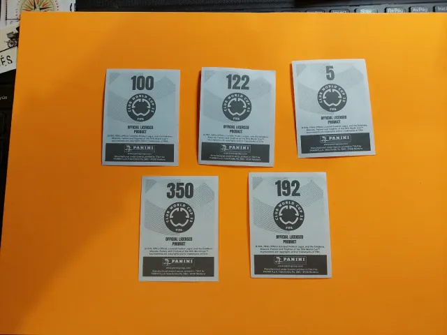 5 Cromos FIFA Club World Cup Panini