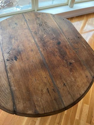 Mesa comedor vintage madera y metal