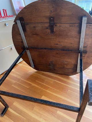 Mesa comedor vintage madera y metal