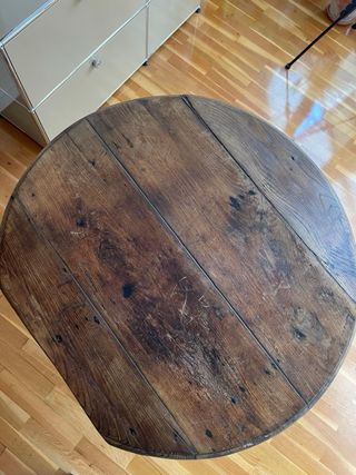 Mesa comedor vintage madera y metal