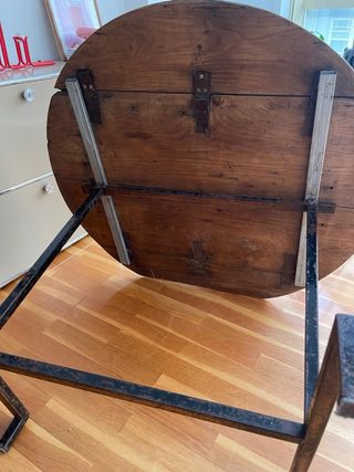 Mesa comedor vintage madera y metal