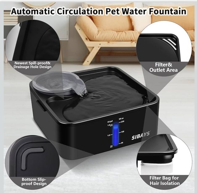 Fuente de agua perros y gatos NUEVO SIN USAR