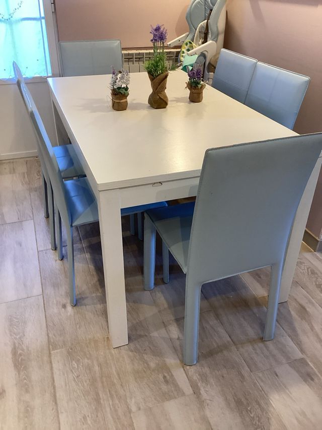 Mesa extensible blanca Ikea