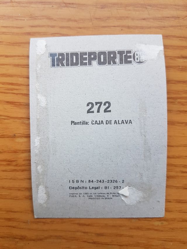 Cromo  272 Trideporte 85