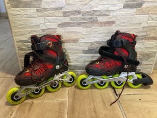 Patines en línea infantiles rojos