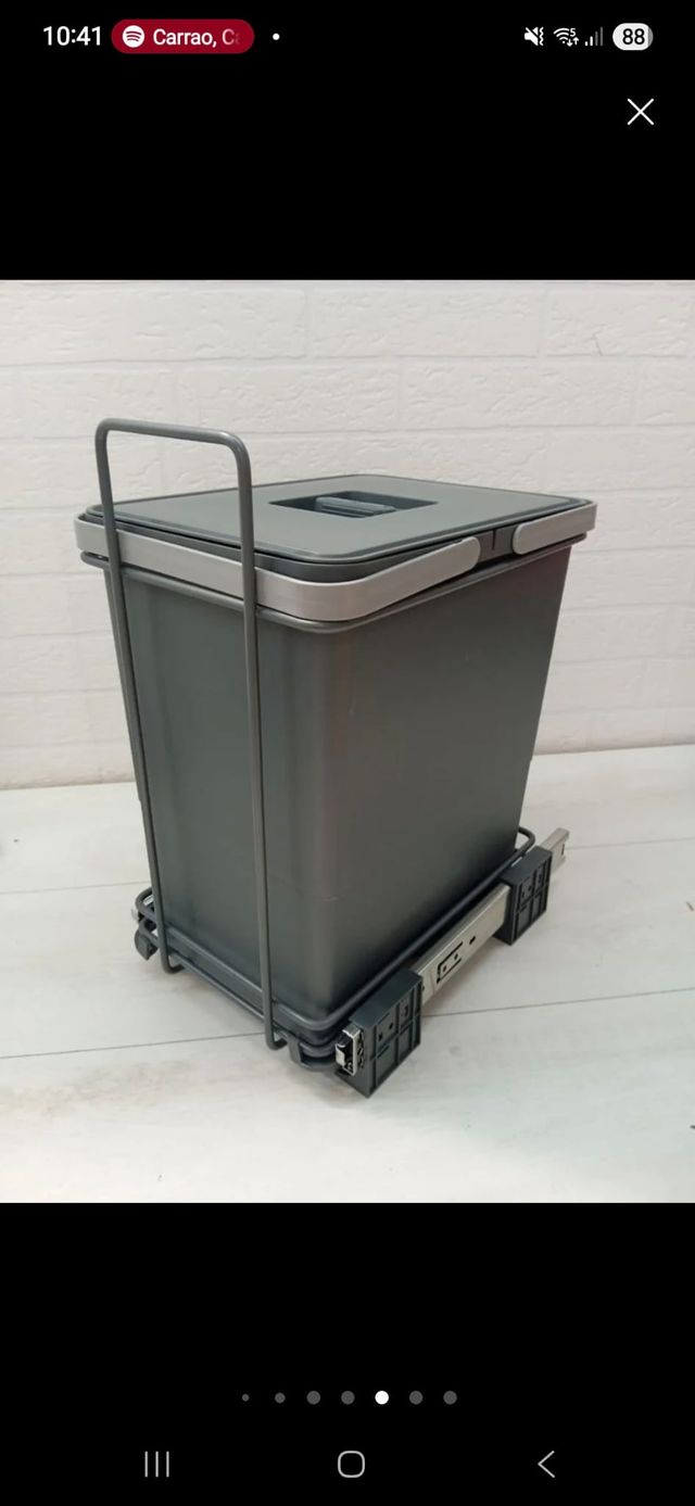 OFERTA Cubo Basura Extraíble Gris