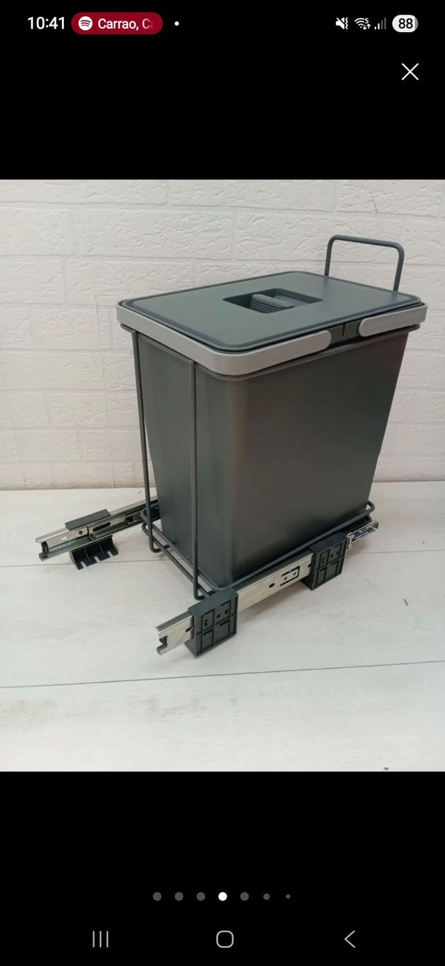 OFERTA Cubo Basura Extraíble Gris