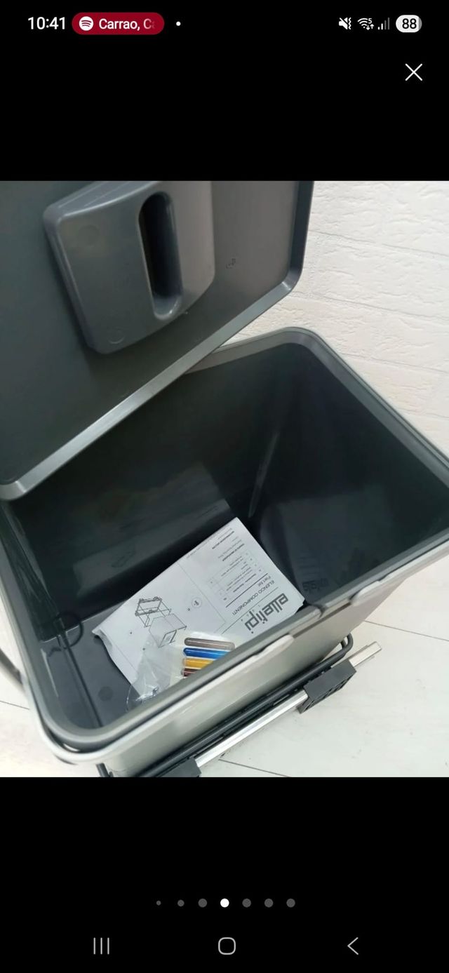 OFERTA Cubo Basura Extraíble Gris