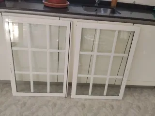 Hojas de ventana con cuarterones (2 unidades)