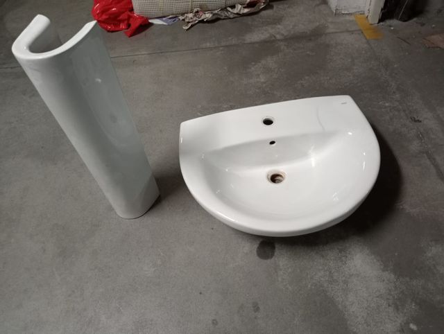 Lavabo de pie porcelana blanco