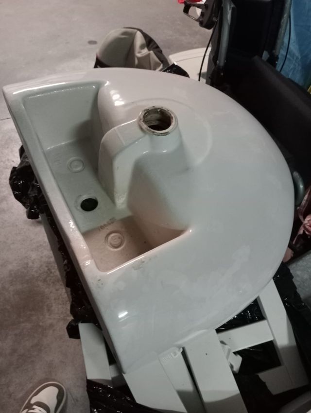 Lavabo de pie porcelana blanco