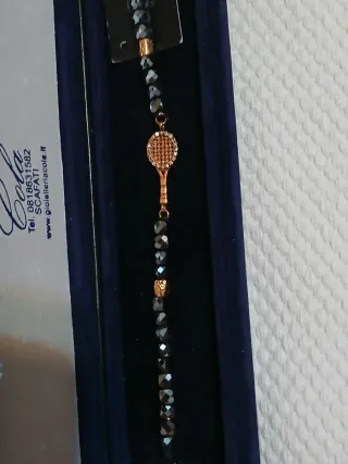 Bracciale Oro Rosa 18k Ematite