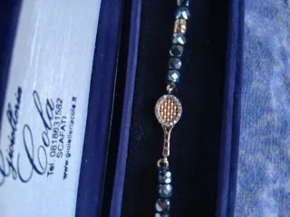 Bracciale Oro Rosa 18k Ematite