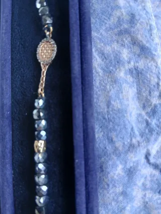 Bracciale Oro Rosa 18k Ematite