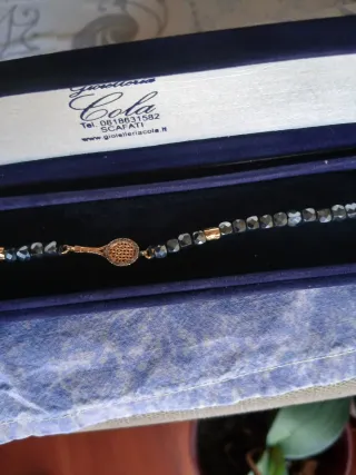 Bracciale Oro Rosa 18k Ematite