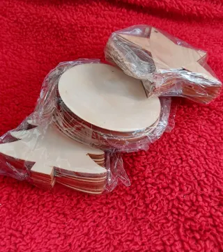 30 Adornos Madera Árbol Navidad