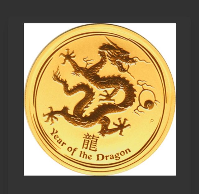 Moneda Oro 1/4 Oz Año Dragón Lunar 2012