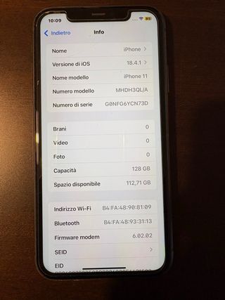 iPhone 11 128GB Grigio Siderale