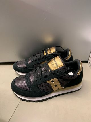 Saucony Jazz nere e oro nuove in scatola