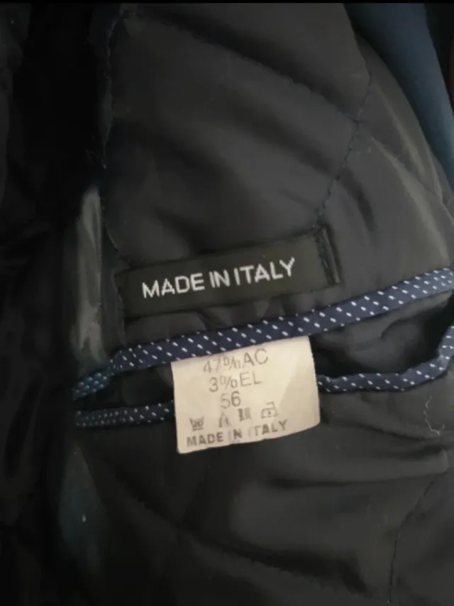 Soprabito uomo blu scuro taglia 56