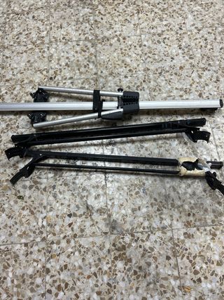 Barras portaequipaje y soporte bici