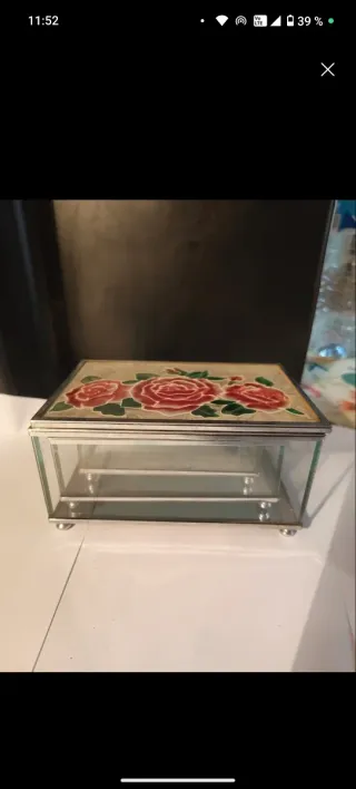 Joyeros de Cristal con Rosas