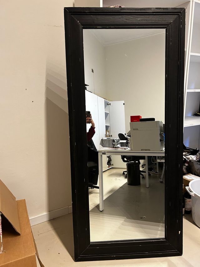 Espejo Marco Madera Negro