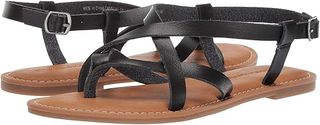 Sandalias Tiras Dedo Marrones y Negras Talla 37.5