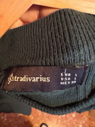 Jersey corto verde oscuro canalé