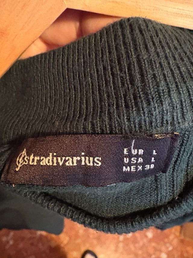 Jersey corto verde oscuro canalé