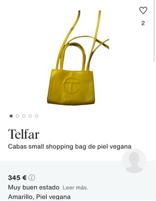 Bolso Telfar pequeño amarillo