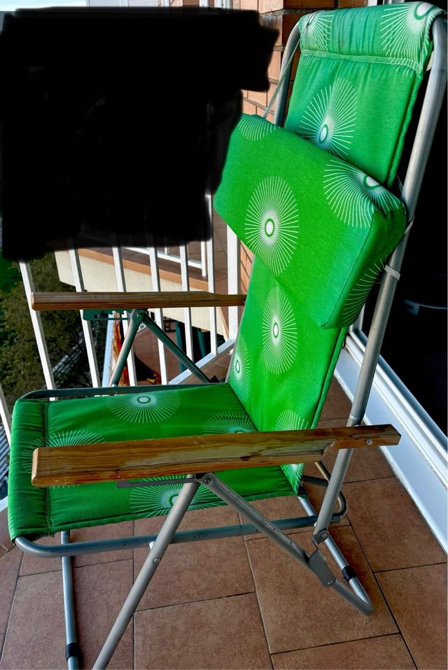 Silla plegable terraza verde