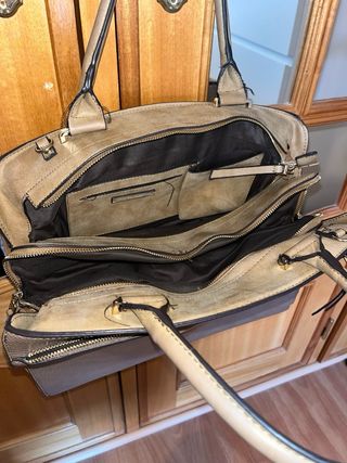 Mala Parfois bege e castanha