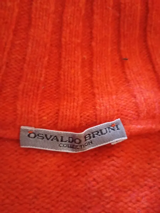 Maglione lana uomo arancione