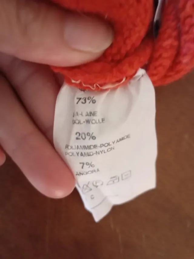 Maglione lana uomo arancione