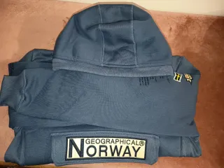 Sudadera Geographical Norway Azul Totalmente nueva
