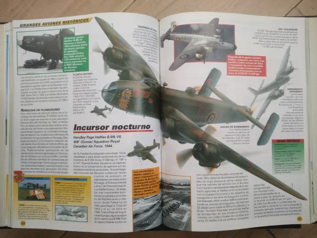 Enciclopedia Aviones de Guerra Planeta. 5 tomos.